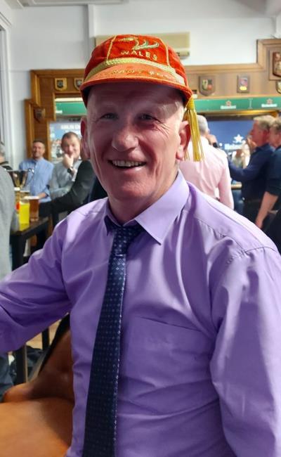 Brian Broome - proudly wears his Welsh cap